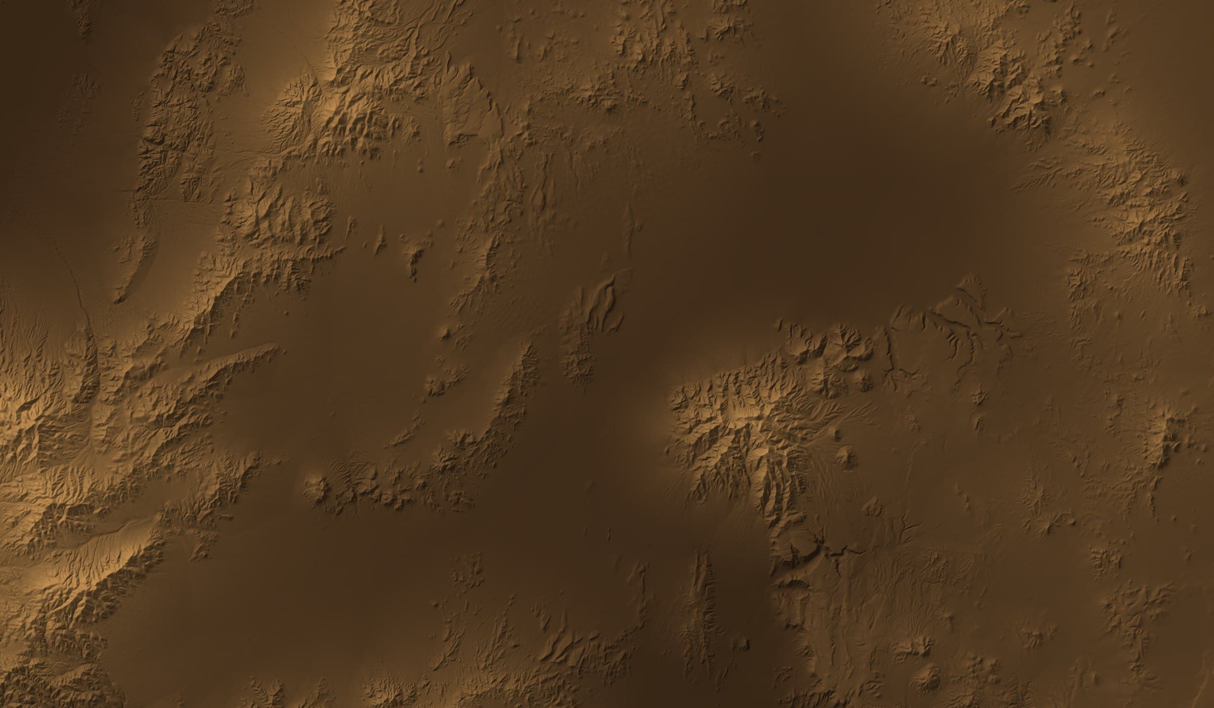 Shaded relief of the Cuprite district south of Goldfield, Nevada