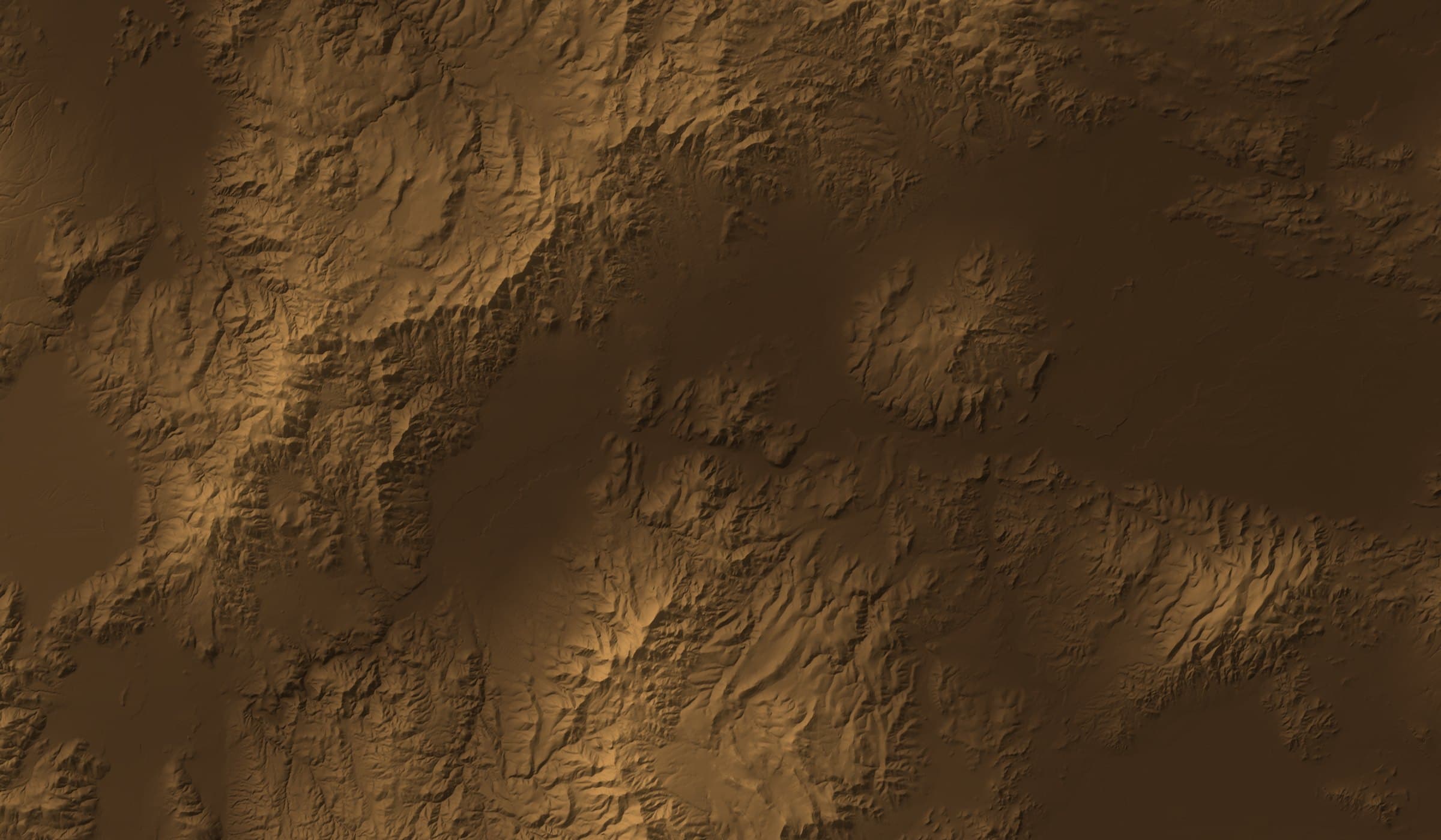 Shaded relief of the Pine Nut Range around the Hercules Gold Project